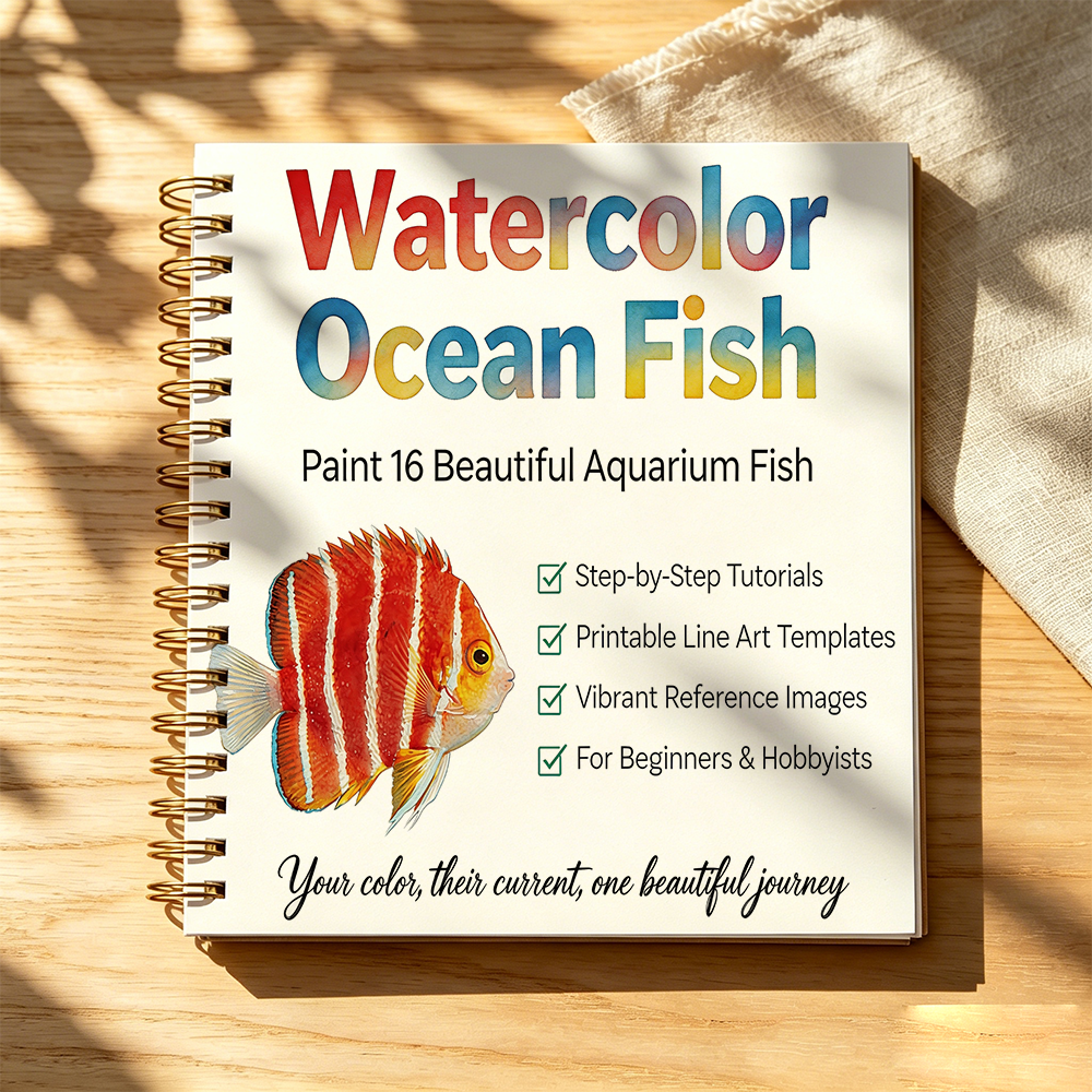 Aquarium Fish Drawing - Watercolor Ocean Fish Tutorial, Step-by-Step to