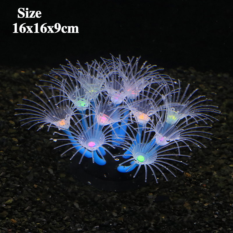 Aquarium Fish World - Simulation Silicone Sun Flower Coral Fluorescence