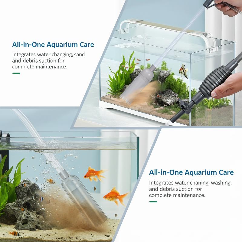 Gravel Vacuum Cleaner - 2026 NEW Large Aquarium Water Exchanger
