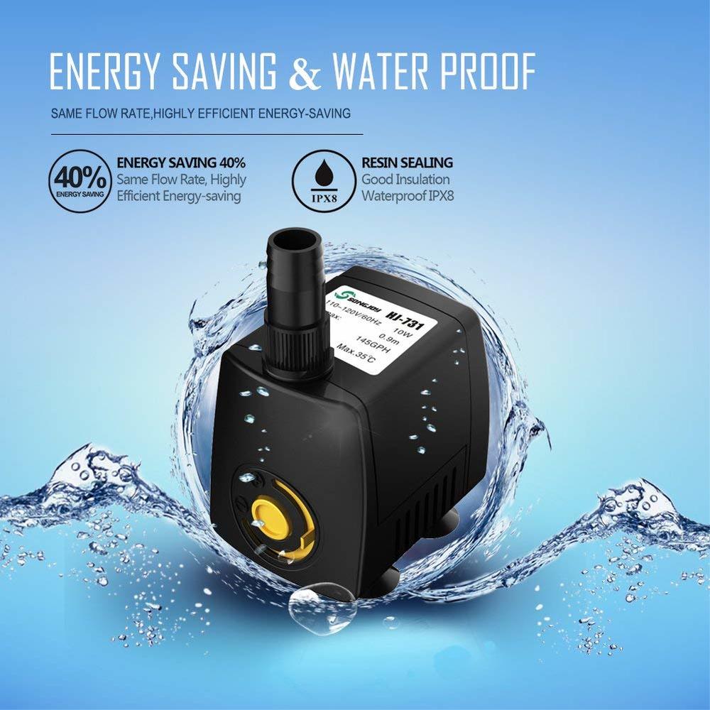 220V 300-800L/h Submersible Wa - đánh giá và giá Aquarium Fish Rate