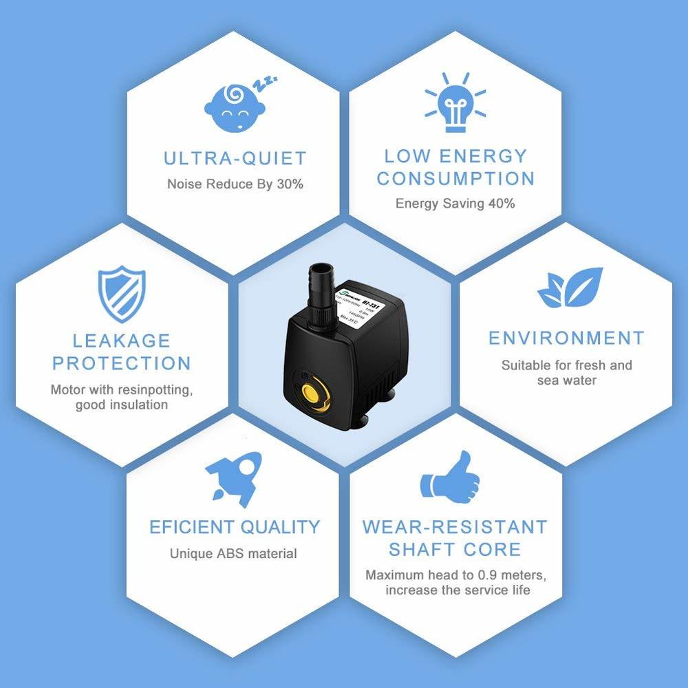 220V 300-800L/h Submersible Wa - đánh giá và giá Aquarium Fish Rate