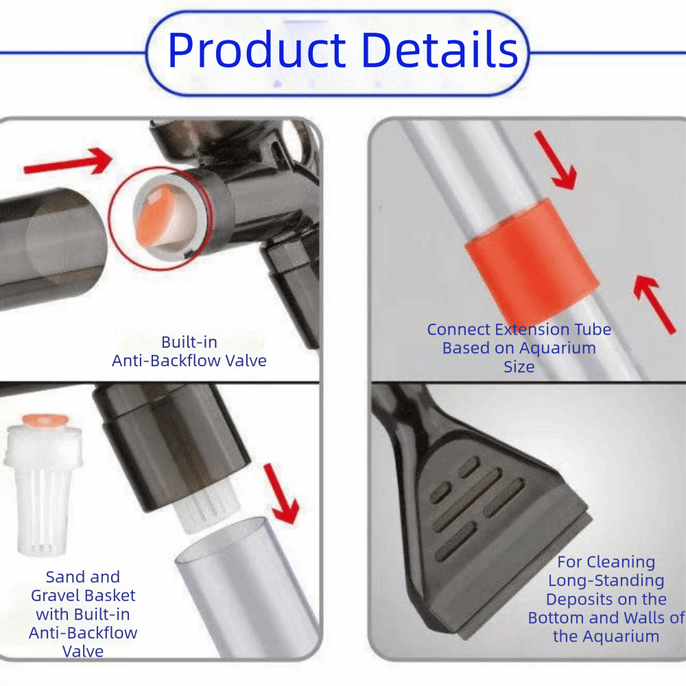 Semi-Automatic Aquarium Water  - đánh giá và giá Gravel Vacuum Cleaner
