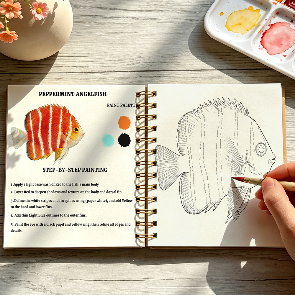 Watercolor Ocean Fish Tutorial - đánh giá và giá Aquarium Fish Drawing