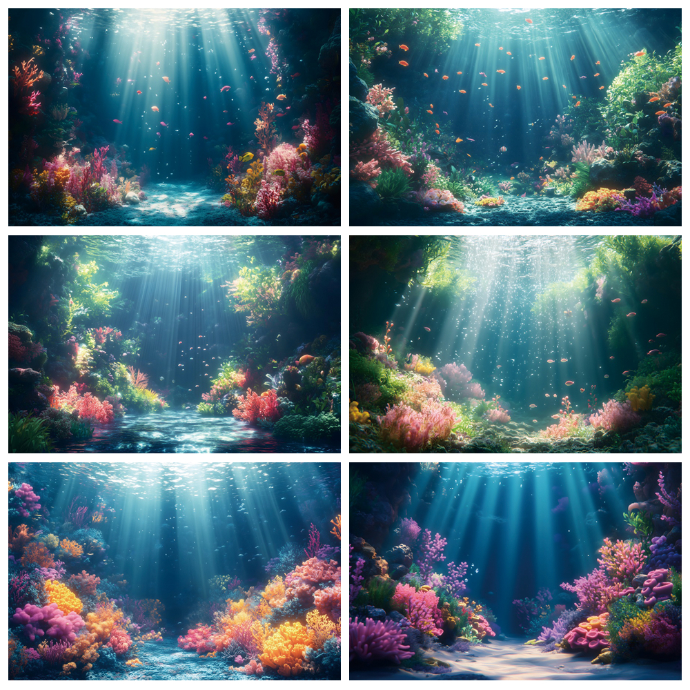 Underwater World Backdrop For  - đánh giá và giá Aquarium Fish World