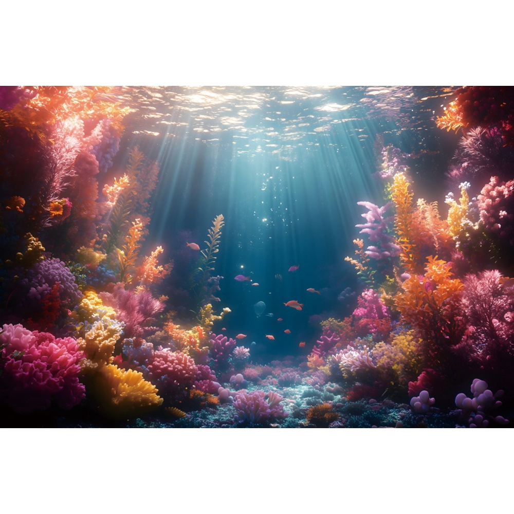 Underwater World Backdrop For  - đánh giá và giá Aquarium Fish World