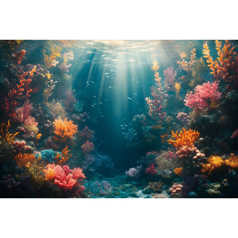 Underwater World Backdrop For  - đánh giá và giá Aquarium Fish World