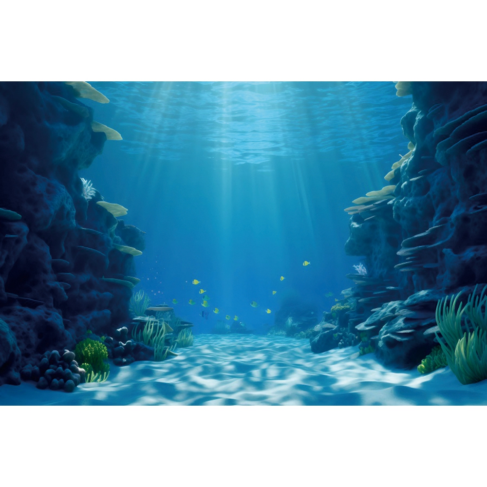 Underwater World Seabed Backdr - đánh giá và giá Aquarium Fish World