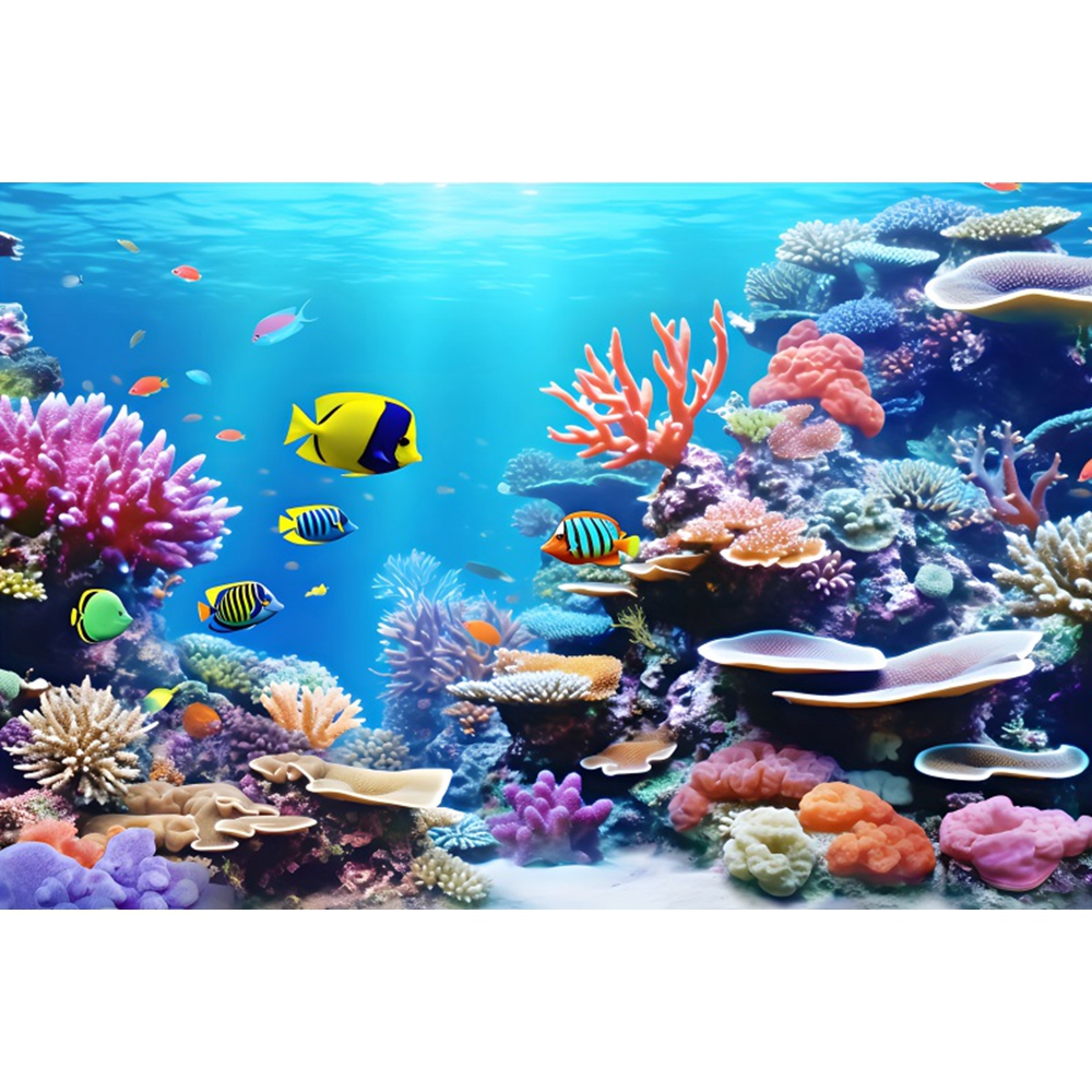 Underwater World Seabed Backdr - đánh giá và giá Aquarium Fish World