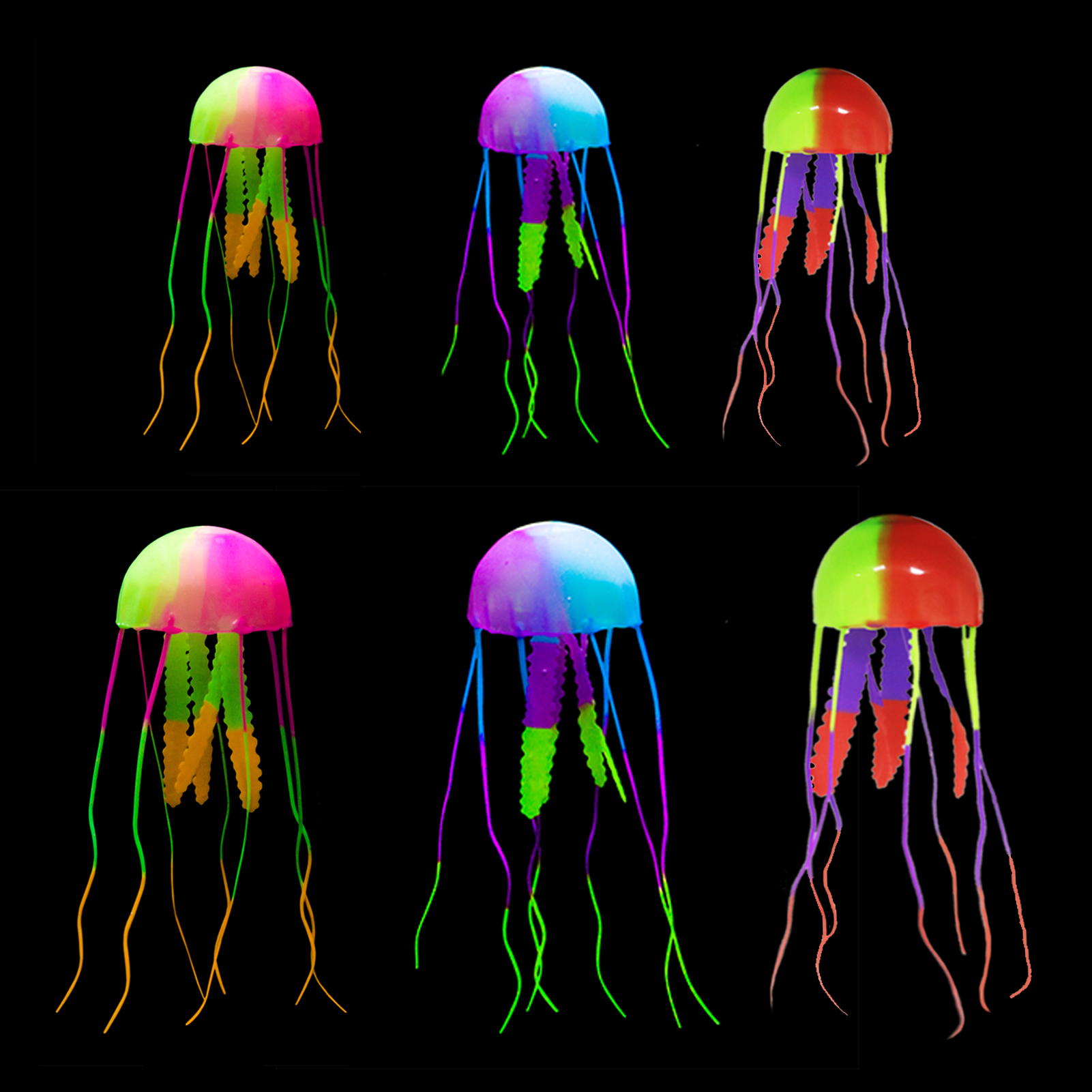 6 Pieces Colorful Jellyfish Se - đánh giá và giá Aquarium Fish Discus